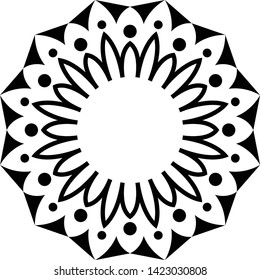 Printable mini mandala for any kind of your design purposes, such as logo, coloring book, sticker, fabric, t shirt, pillow case, wall decoration, etc.