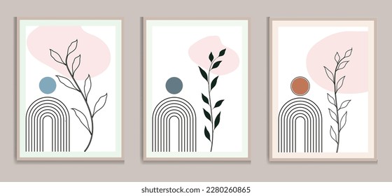 printable minimalist print. Wall art for bedroom, Living room and office décor. Hand draw vector design elements. Vector