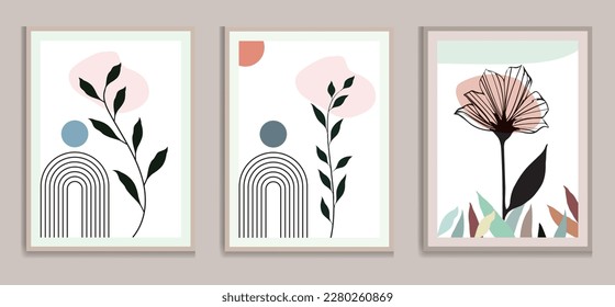 printable minimalist print. Wall art for bedroom, Living room and office décor. Hand draw vector design elements. Vector