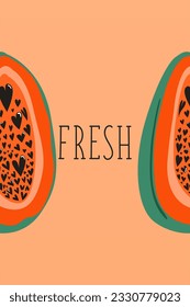 Printable Modern Funny Kitchen Poster. Fruit Wall Art Decoration. Scandinavian Fruit Wall Decor Poster