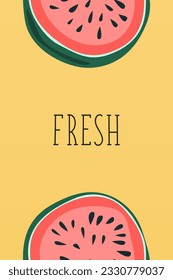 Printable Modern Funny Kitchen Poster. Fruit Wall Art Decoration. Scandinavian Fruit Wall Decor Poster