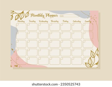 Printable Monthly planner templates to customize