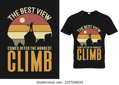 Printable Mountain Hiking Tshirt Template | Hiking Tshirt Designs For Mountain Hikers