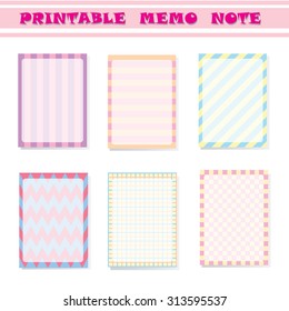 printable note sweet set vector