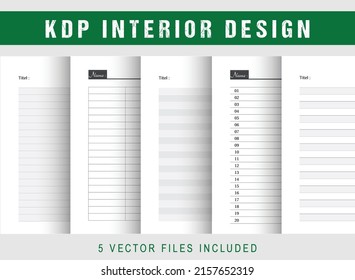 Printable Notebook Papers - KDP Interior Bandel Design 