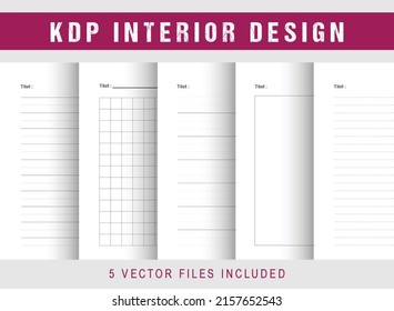 Printable Notebook Papers - KDP Interior Design