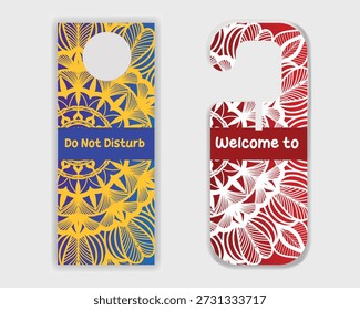 Percha de cierre abierto imprimible con elegante diseño de fondo decorativo