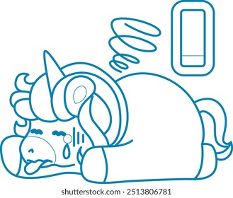 
Printable outline Unicorn templates for coloring children's book.
Unicorn is in the low battery situation