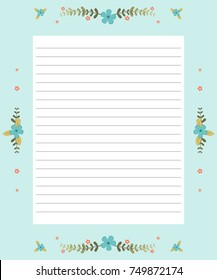 Printable page for notebooks, cute pages.