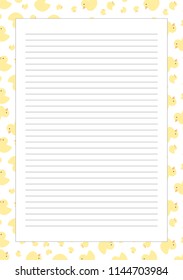 Printable page template for notebooks, scrapbooking.