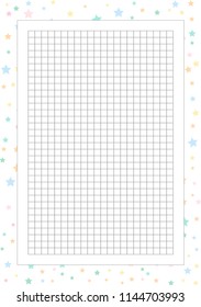 Printable page template for notebooks, scrapbooking.