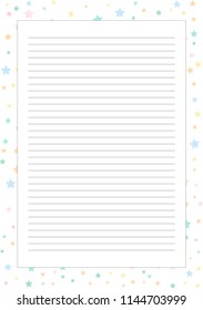 Printable page template for notebooks, scrapbooking.