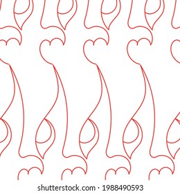 Printable pattern design with Surreal faces in Abstract linear style. Vector design for print, decor, poster, pattern, ornament for clothes. 