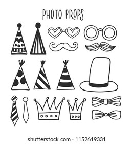 PRINTABLE PHOTO BOOTH PROPS WITH MOUSTACHE, GLASSES, BOW TIES