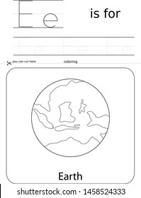 printable for preschool, alphabet drawing E