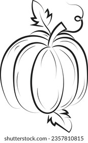 Printable Pumpkin Coloring Pages For Kids or use as poster, card, flyer or T Shirt