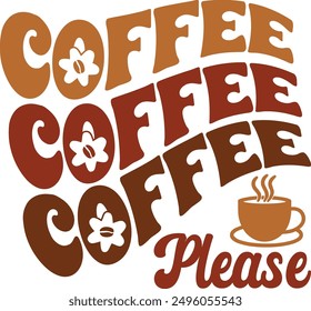 Printable Retro Coffee T-Shirt Designs