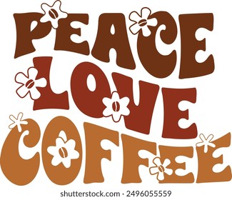 Diseños de camiseta de café retro imprimibles