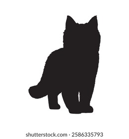 Printable and Scalable Cat Silhouette for DIY Projects - Cat Vector - Cat Illustration
