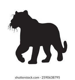 Printable and Scalable Leopard Silhouette for Digital Downloads and Merch - Leopard Vector - Leopard Icon
