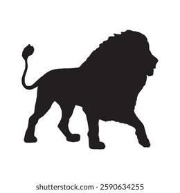 Printable and Scalable Lion Silhouette for Various Creative Works - Lion Vector - Lion Icon
