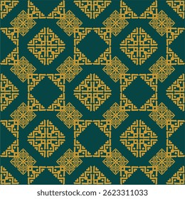 Printable seamless Arabic geometric mosaic pattern with unique Moroccan abstract print. Traditional Islamic art illustration background.