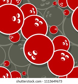 Printable seamless pattern with bowling ball graphic. Vector illustration. Ideal for wallpaper, packaging, fabric, textile, wrapping paper design and any kind of decoration.