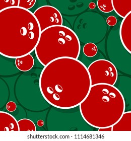 Printable seamless pattern with bowling ball graphic. Vector illustration. Ideal for wallpaper, packaging, fabric, textile, wrapping paper design and any kind of decoration.
