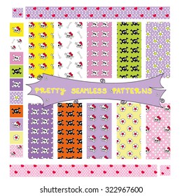 Printable seamless vector patterns isolated