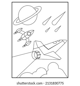Printable space coloring pages for kids