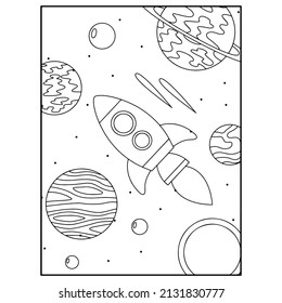 Printable space coloring pages for kids