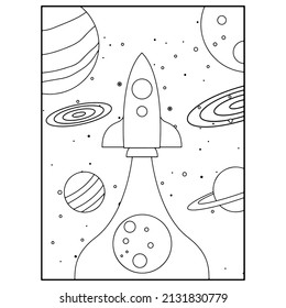 Printable space coloring pages for kids