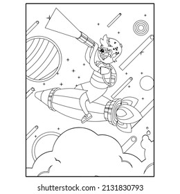 Printable space coloring pages for kids