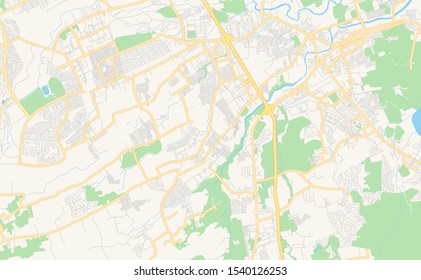 Printable street map of Calamba, Province Laguna, Philippines. Map template for business use.