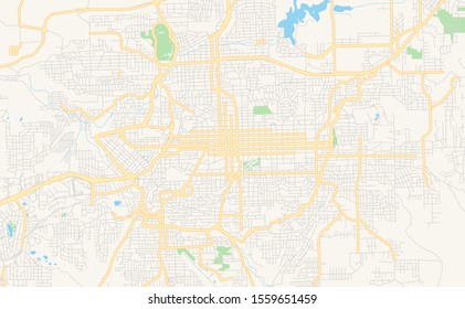 Printable street map of  Caxias do Sul, Brazil. Map template for business use.