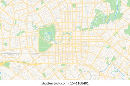 Printable street map of Christchurch, New Zealand. Map template for business use.