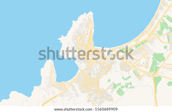 Printable Street Map Coquimbo Chile Map Stock Vector (Royalty Free ...