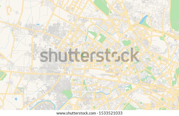 Printable Street Map Delhi State Delhi: vector de stock (libre de ...