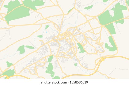 Printable street map of Ech Chettia, Algeria. Map template for business use.