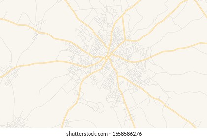 Printable street map of Ejigbo, Nigeria. Map template for business use.