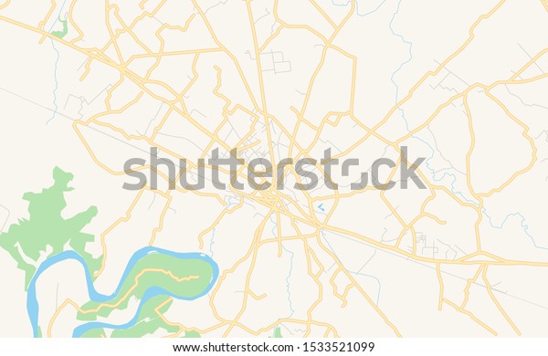 Printable Street Map Firozabad State Uttar Stock Vector (Royalty Free ...