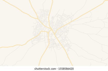 Printable street map of Kisi, Nigeria. Map template for business use.
