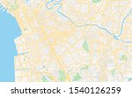 Printable street map of Makati, Philippines. Map template for business use.