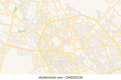 Printable Street Map Medina Saudi Arabia Stock Vector (Royalty Free ...