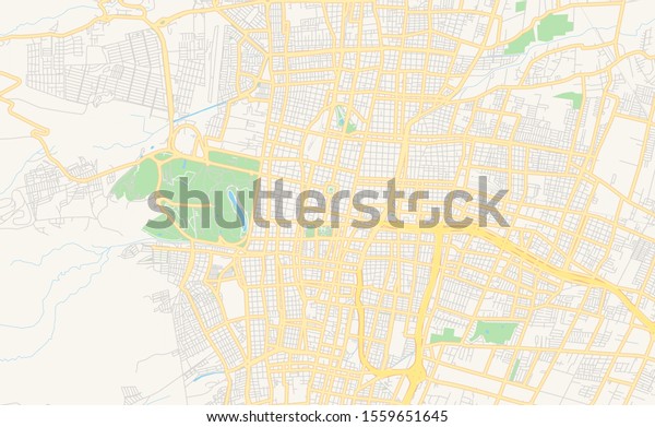 Printable Street Map Mendoza Argentina Map Stock Vector (Royalty Free ...