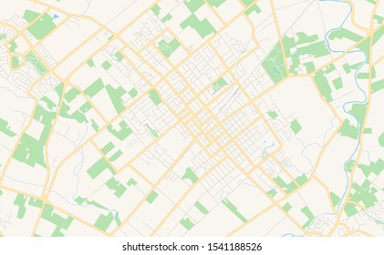 Printable street map of Napier-Hastings, New Zealand. Map template for business use.