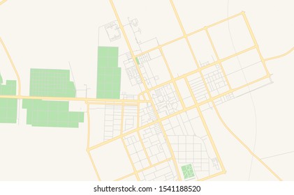 Printable street map of Nelson, New Zealand. Map template for business use.