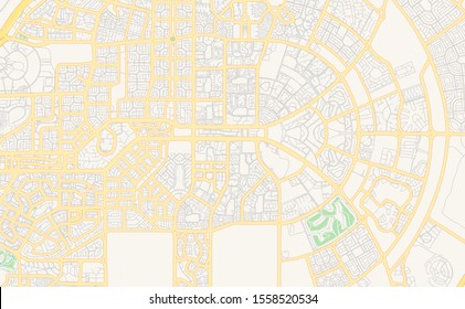 Printable street map of New Cairo, Egypt. Map template for business use.