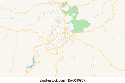 Printable street map of  Ocumare del Tuy, Venezuela. Map template for business use.