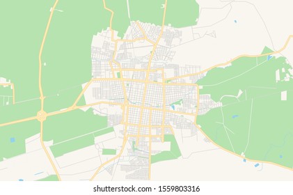Printable street map of  Palmira, Colombia. Map template for business use.